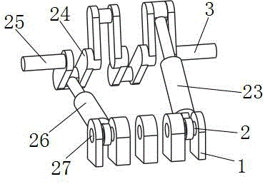 Small-scale high-load sliding type wood forklift with multi-unit linear driving function