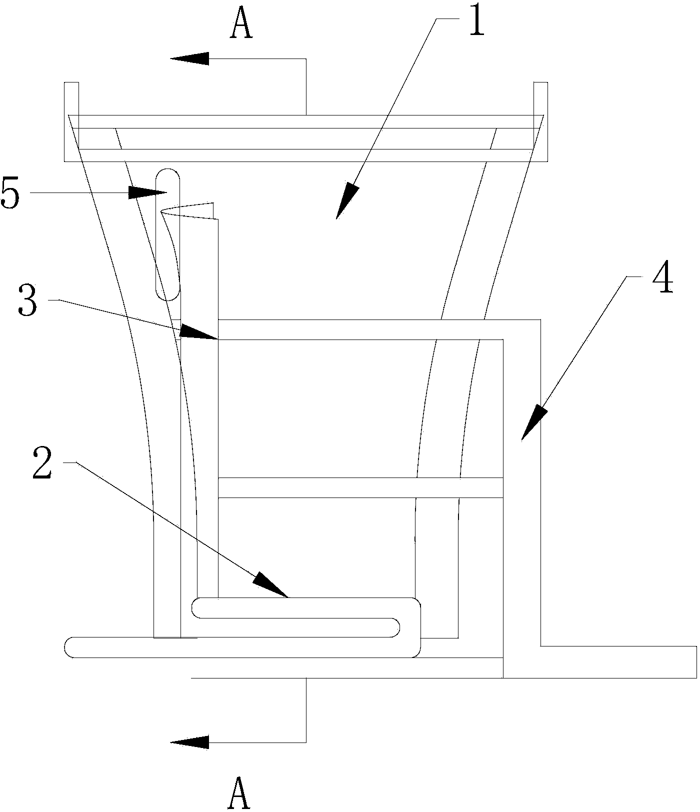 Formation assisting tool of front fly with decorative line