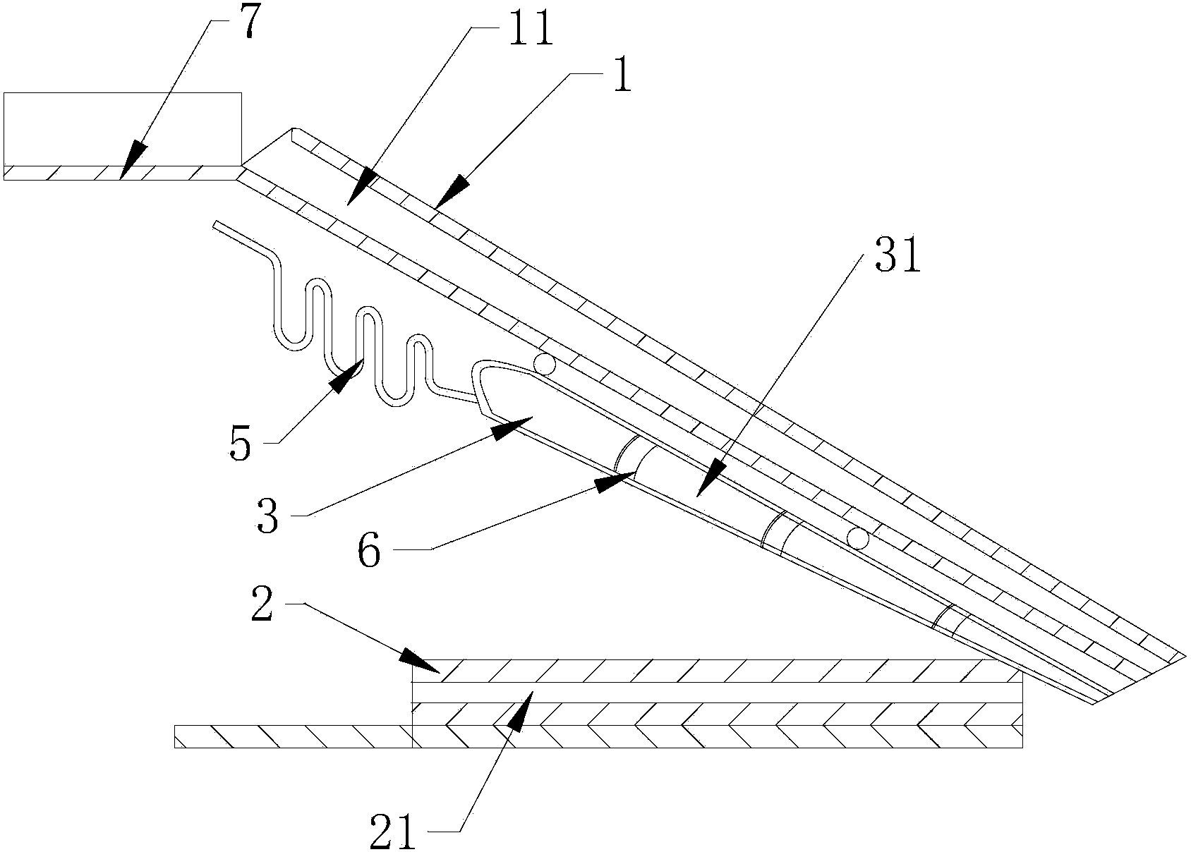 Formation assisting tool of front fly with decorative line