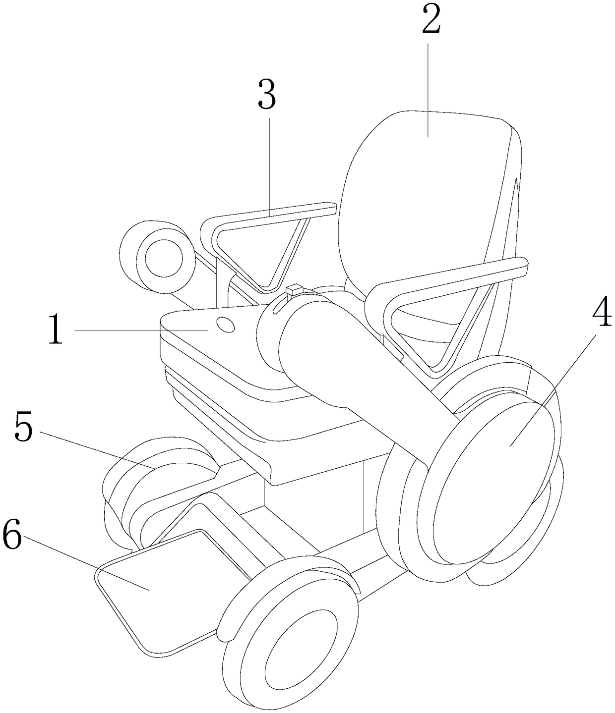 Wheelchair robot with crotch blocking limit functions on basis of air bag roll contraction and expansion for old people