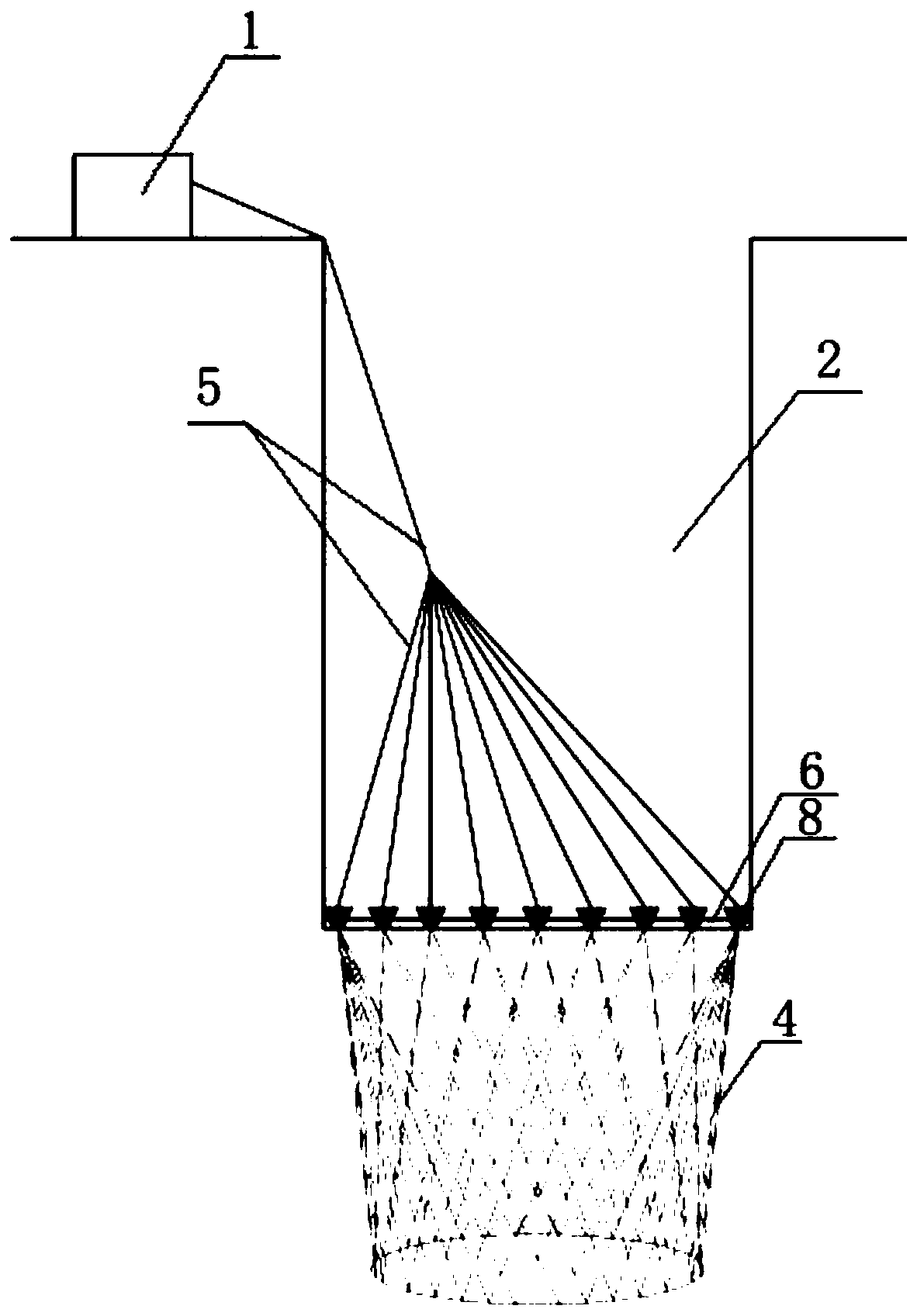 An acoustic wave reflection device and method for detecting geological defects of pile hole base