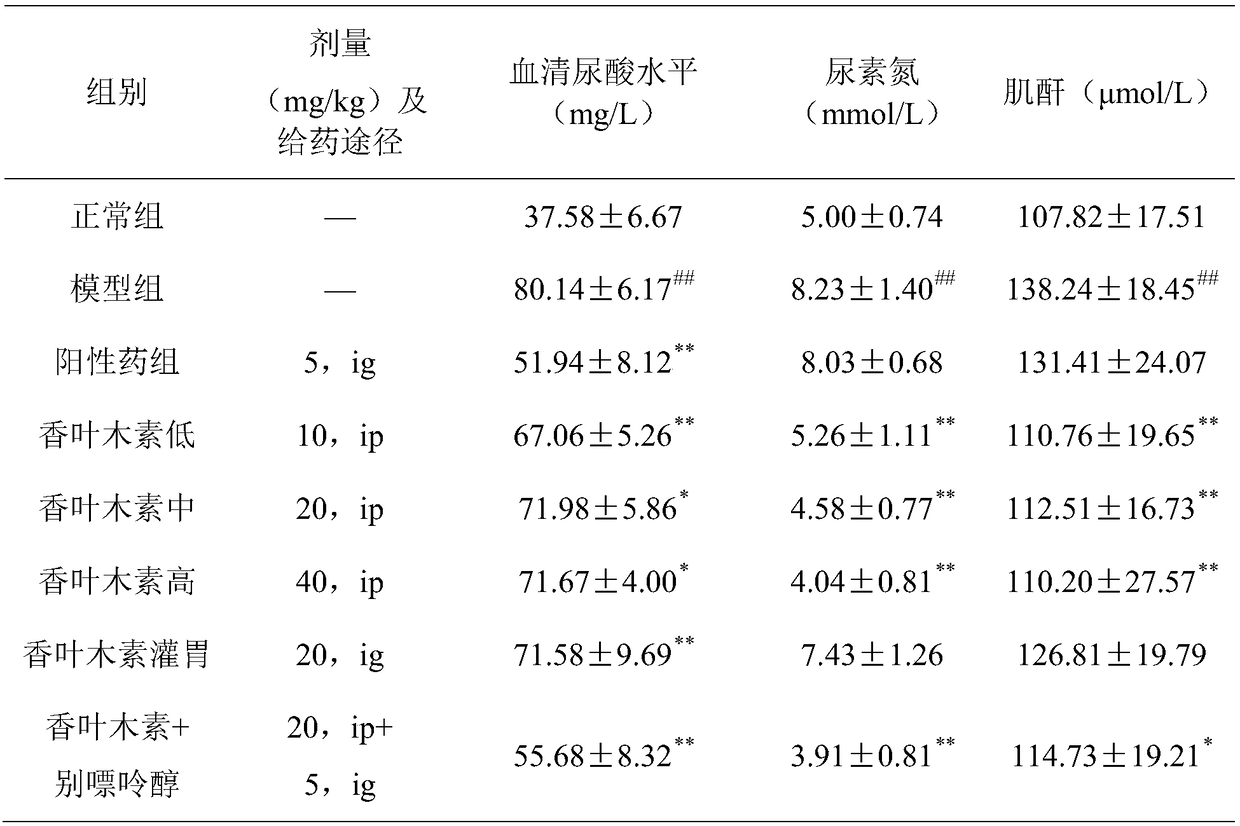 Application of diosmetin in preparation of drug for preventing and/or treating hyperuricemic nephropathy
