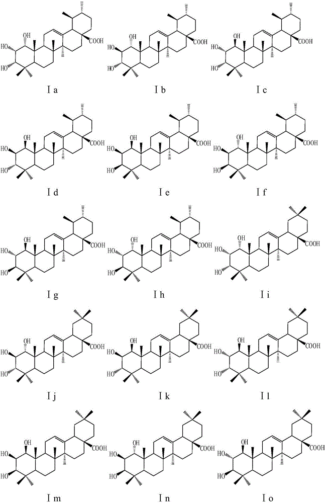 Application of A-cyclo trihydroxy substituted pentacyclic triterpene compounds in pharmaceuticals