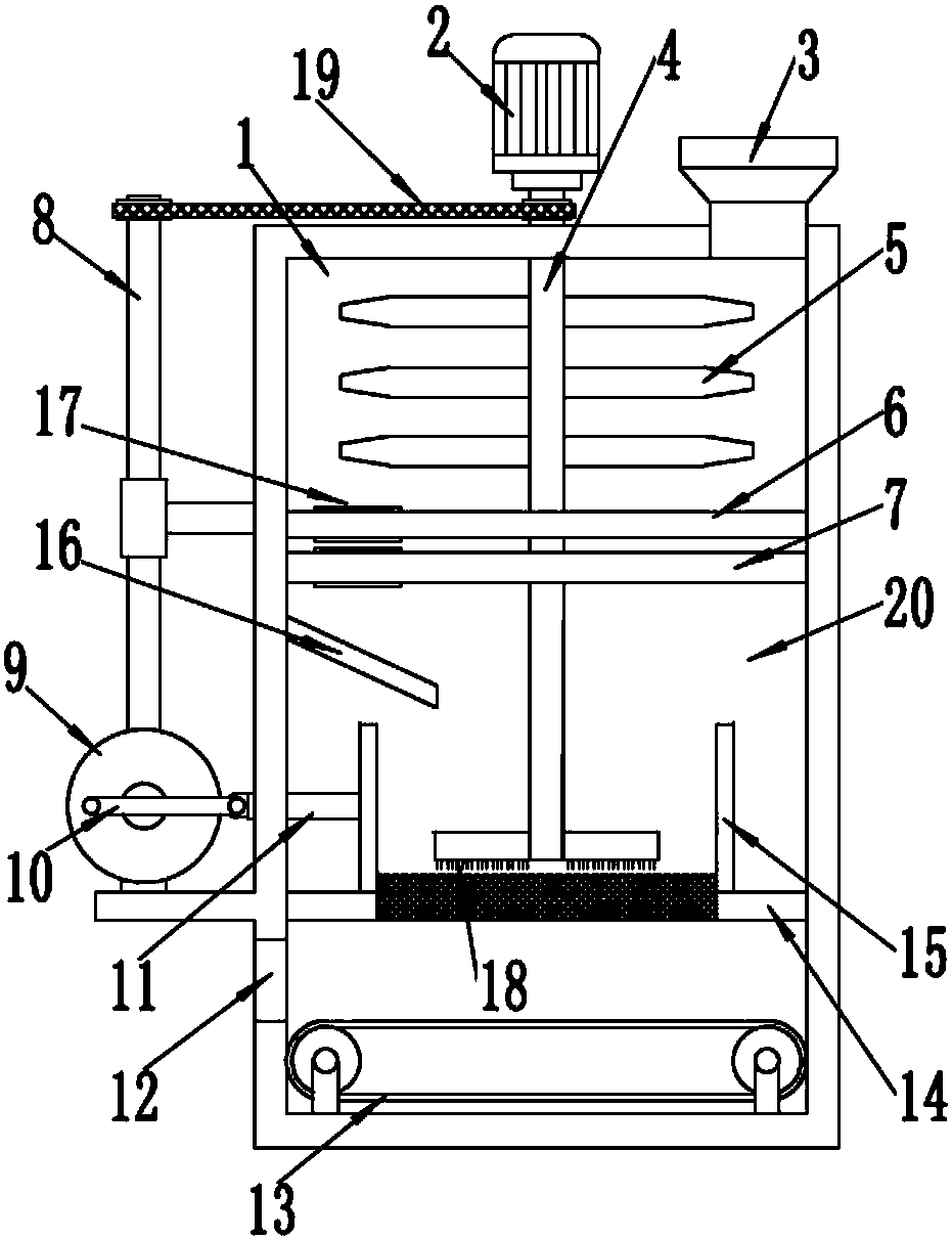 Shaking type sand screening device