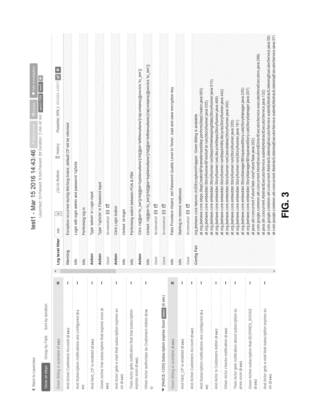 Optimization of analysis of automated test results