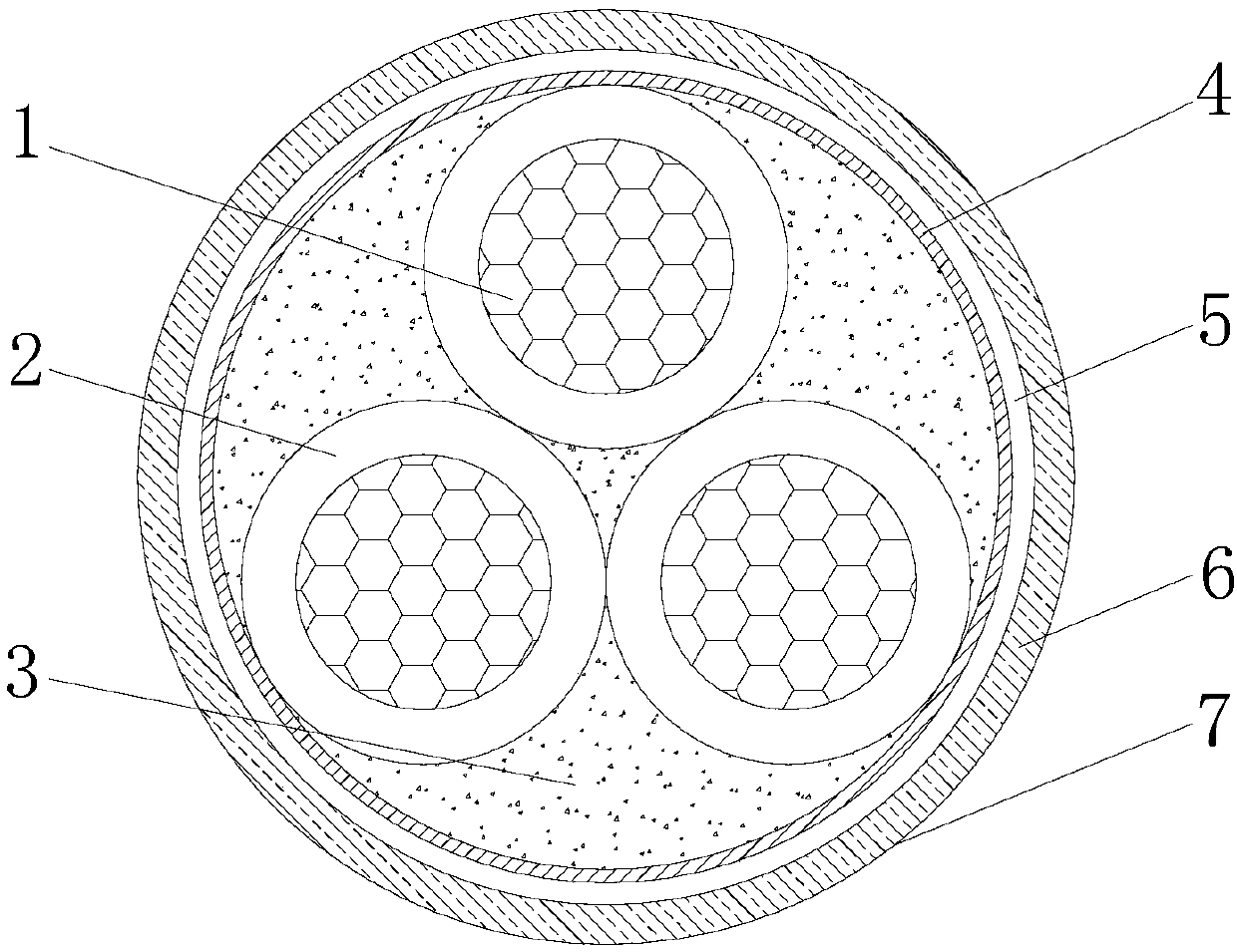 Metal inter-locked armored fireproof and dampproof power cable