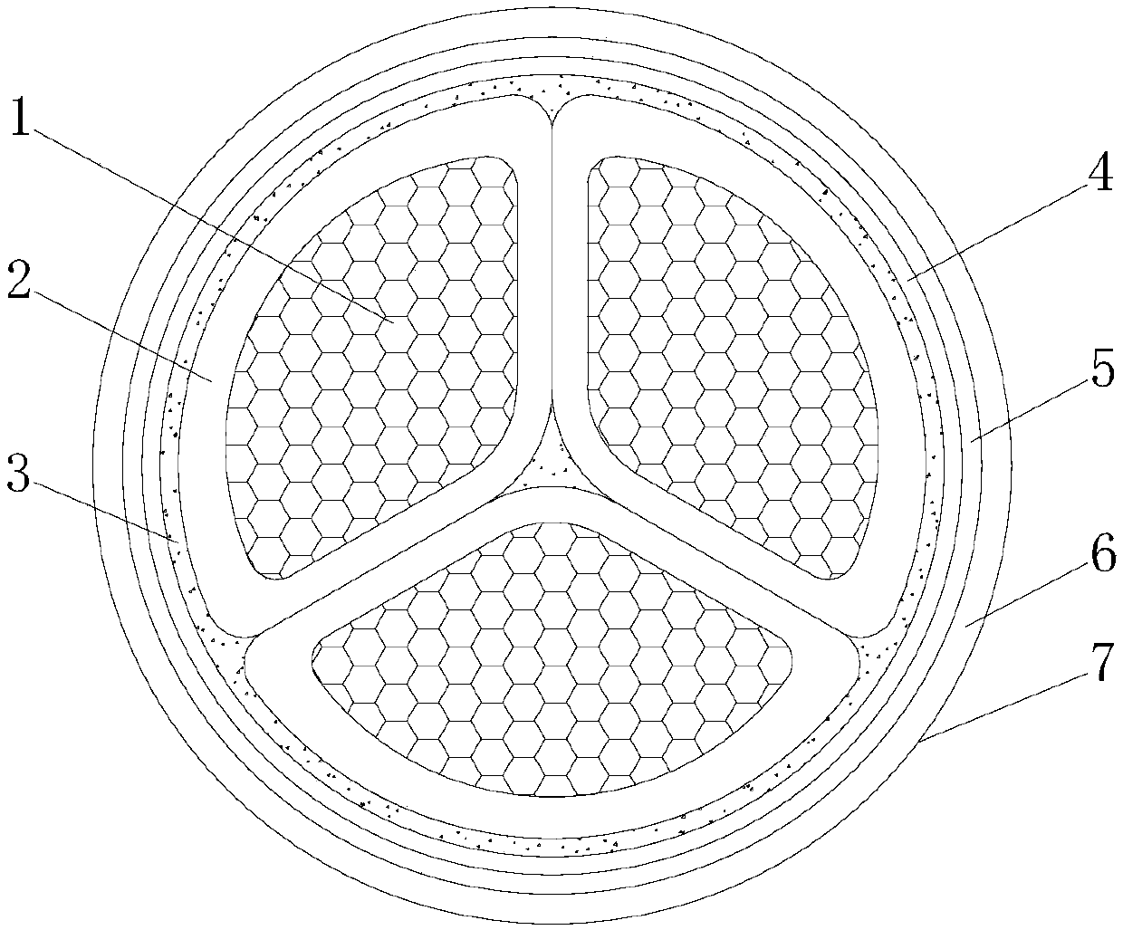 Metal inter-locked armored fireproof and dampproof power cable