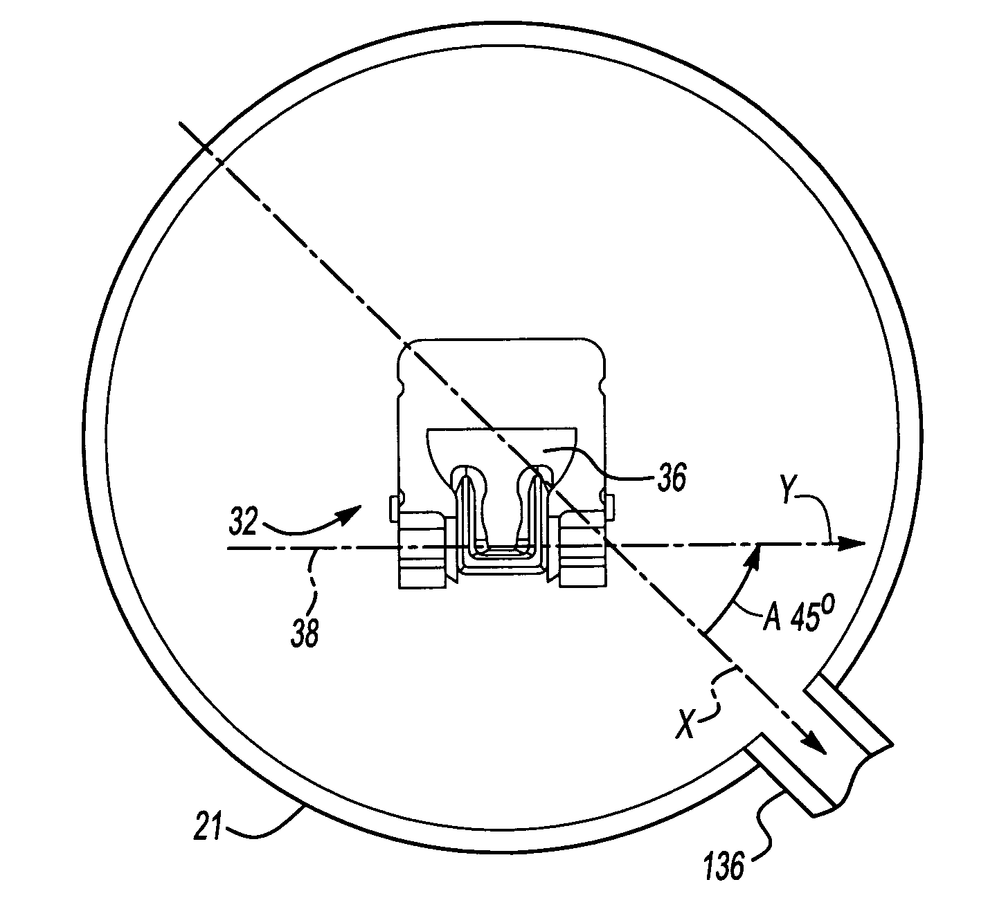 Compressor with check valve orientated at angle relative to discharge tube