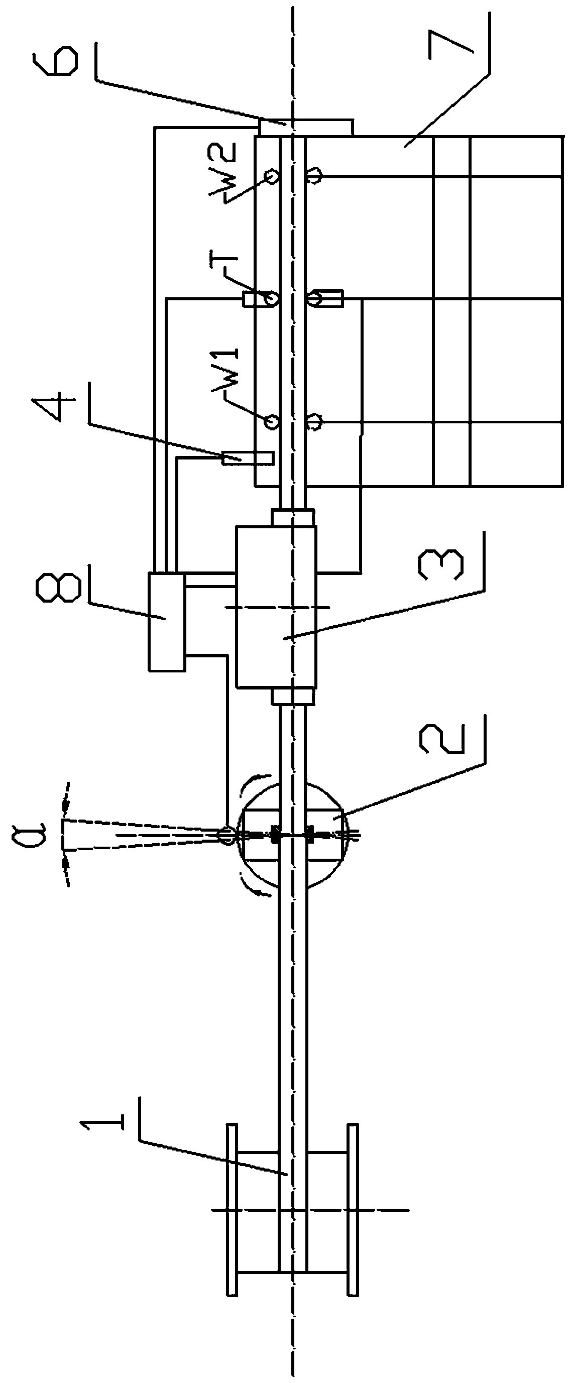 A copper bar drawing and straightening equipment