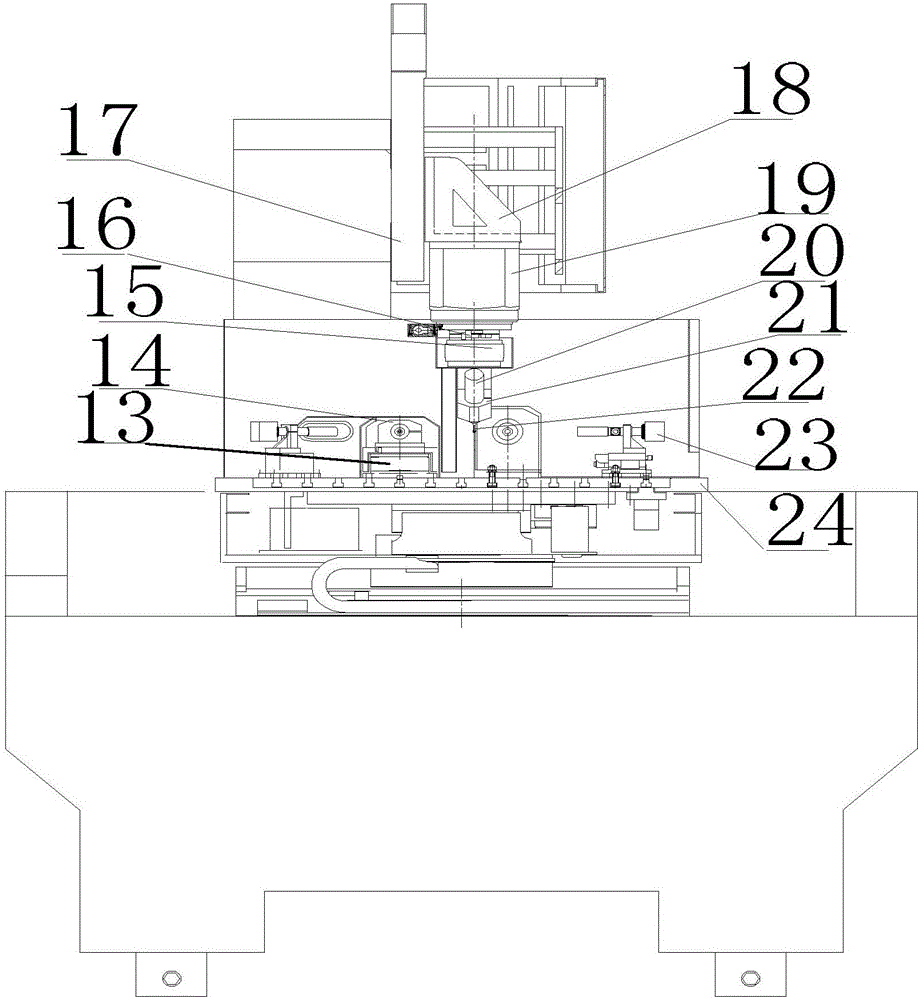 Ultra-precision grinding machine tool for small-size thin-walled complicated structure part