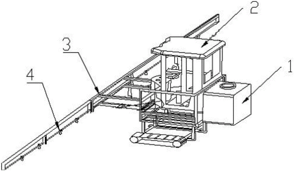 Sterilizing machine for henhouse padding and sterilizing method