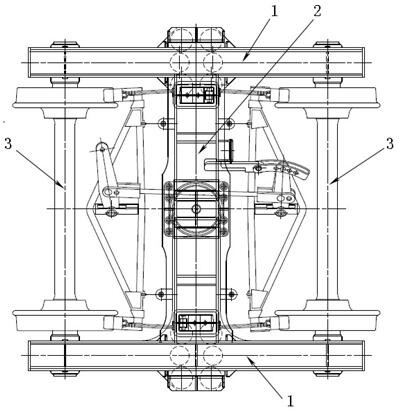 A low-floor rail flat car, bogie and welding method