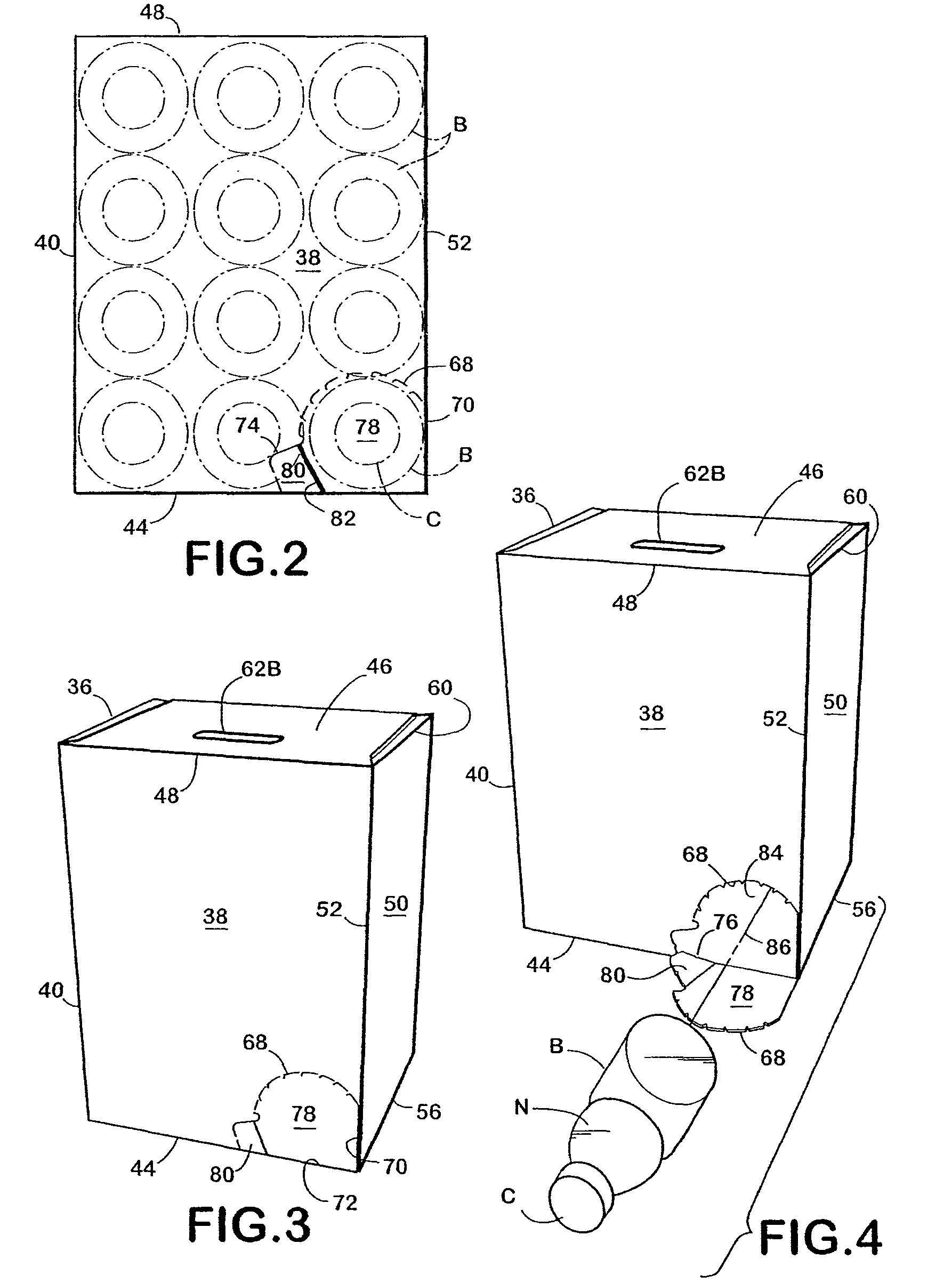 Carton with top dispensing feature