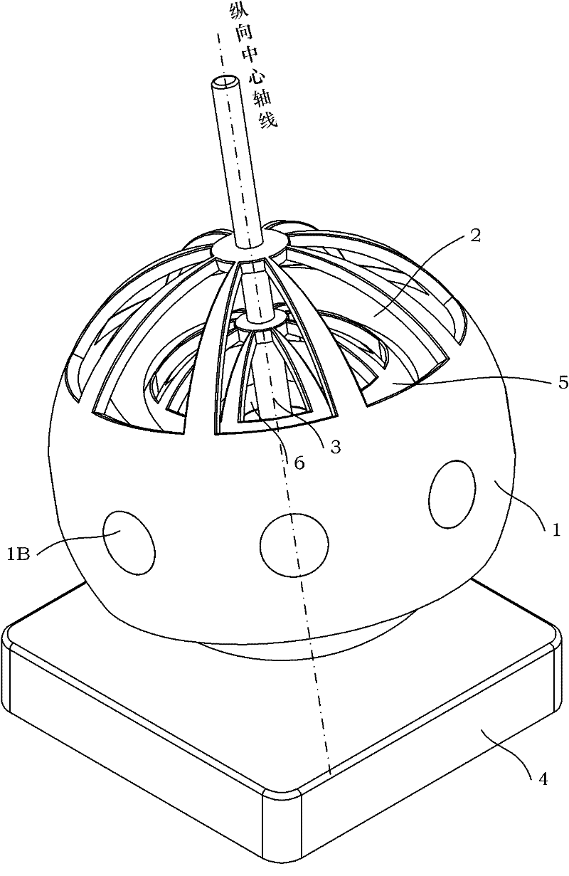 Ball type motor with three-dimensional topology magnetic pole distribution structure