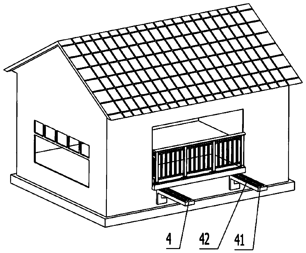 Mobile home with balcony