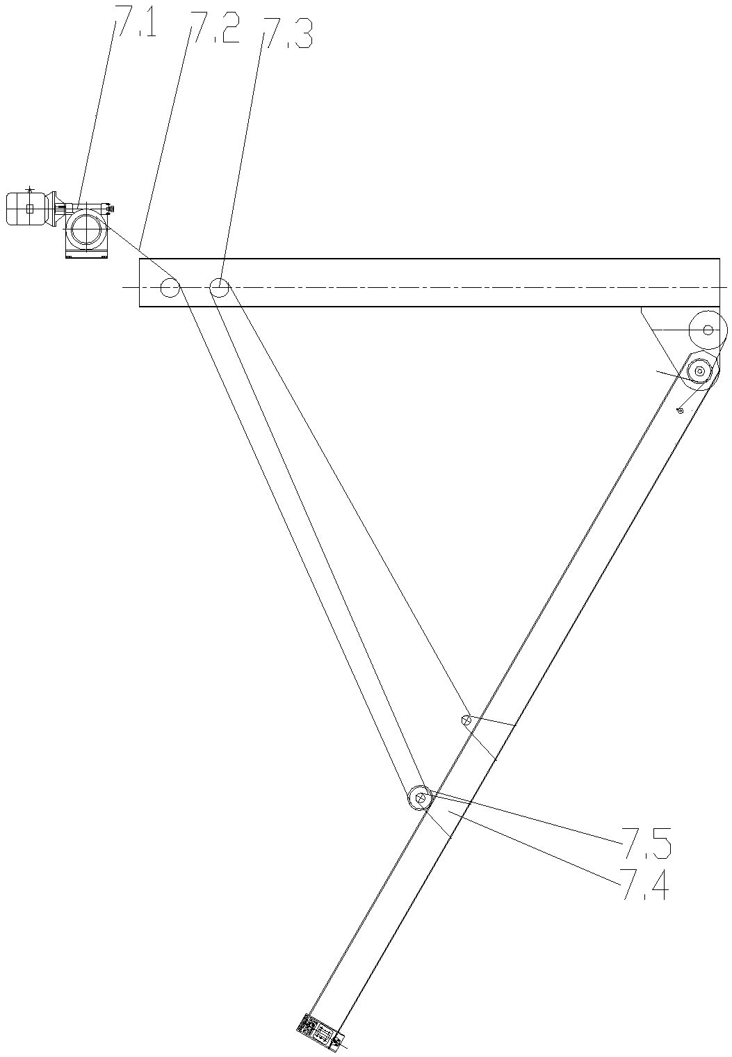 Folding-arm inverted-bevel window-cleaning machine