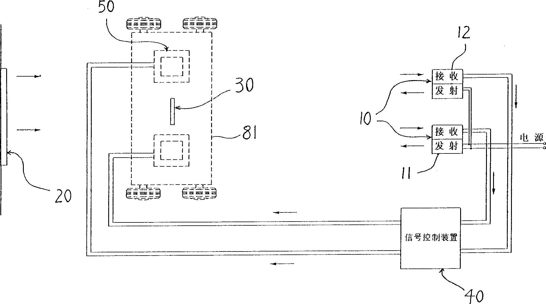 Light controlled linear operator of trackless electric extension gate