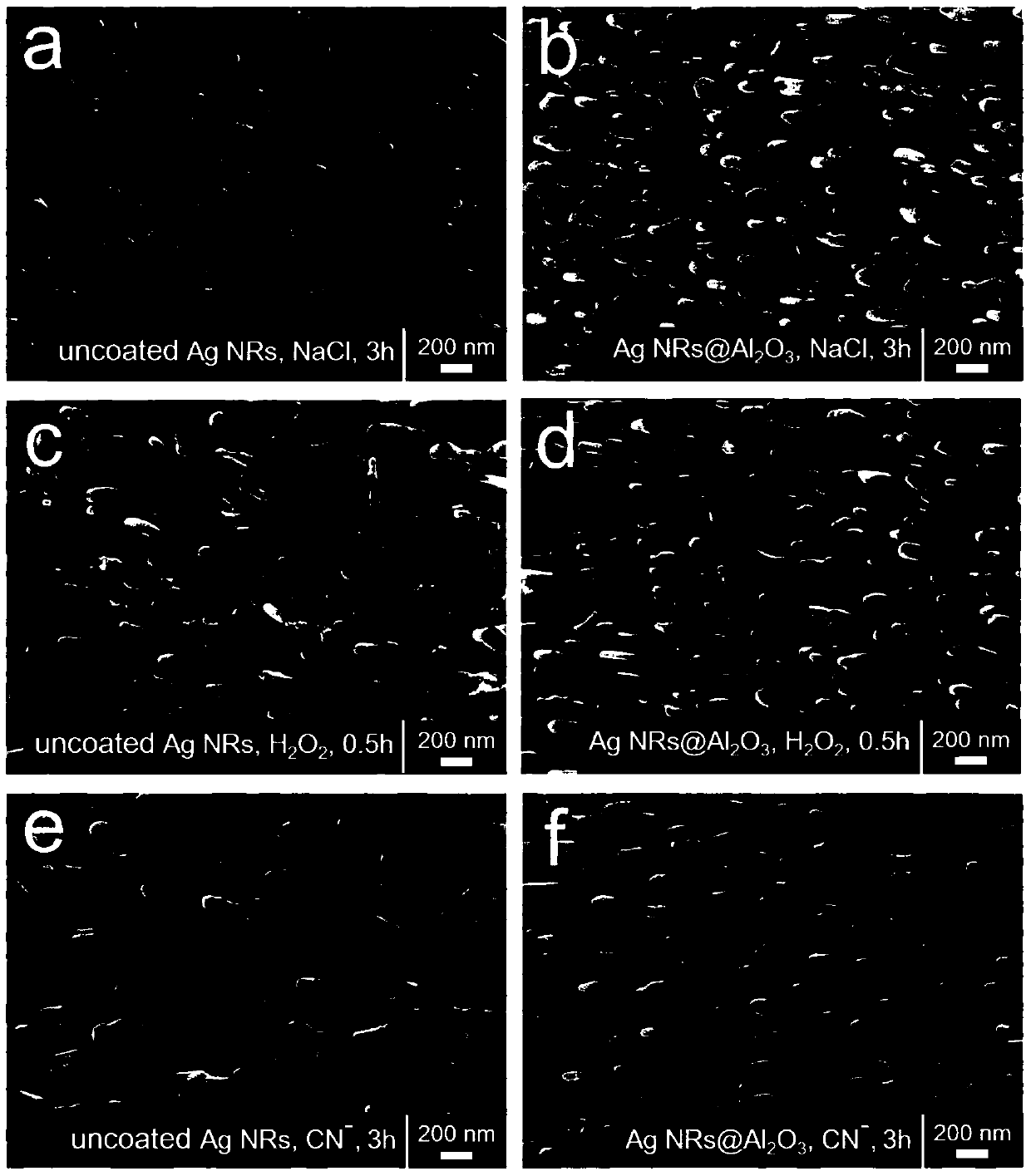 A surface-enhanced Raman effect substrate with pinholes on the surface and its preparation method