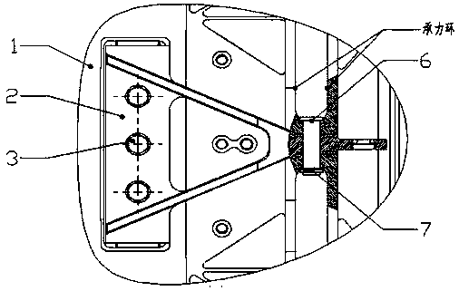 Actuator cylinder support structure