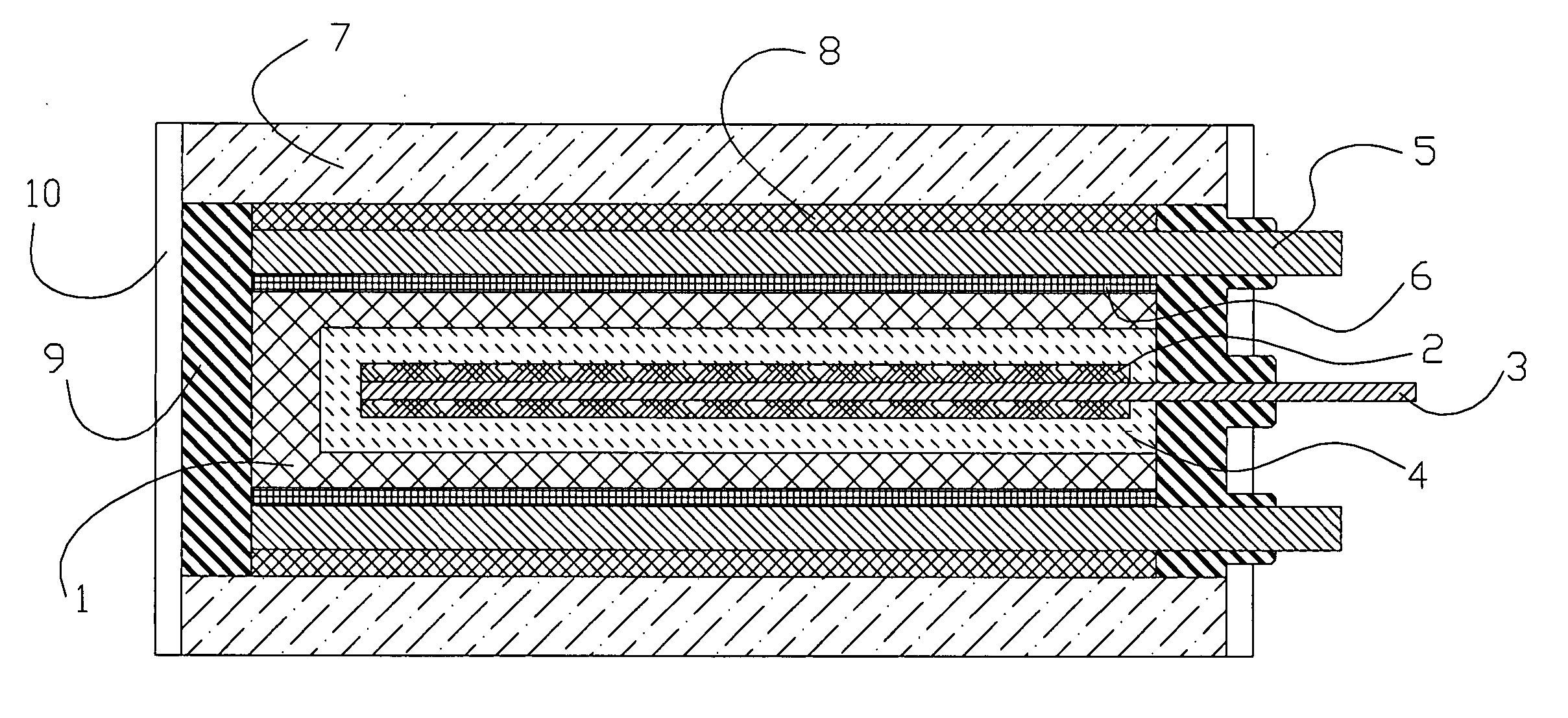 Positive electrode of an Electric Double Layer capacitor