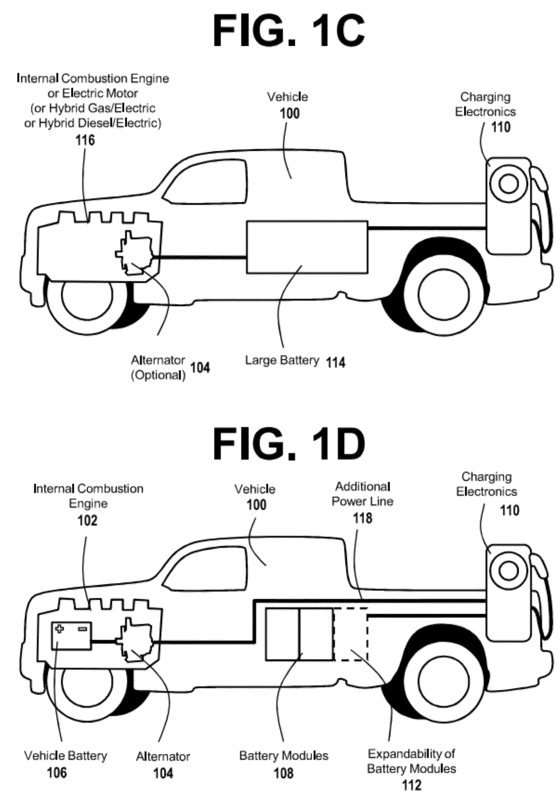 Charging Service Vehicles With Battery and Generator Sources