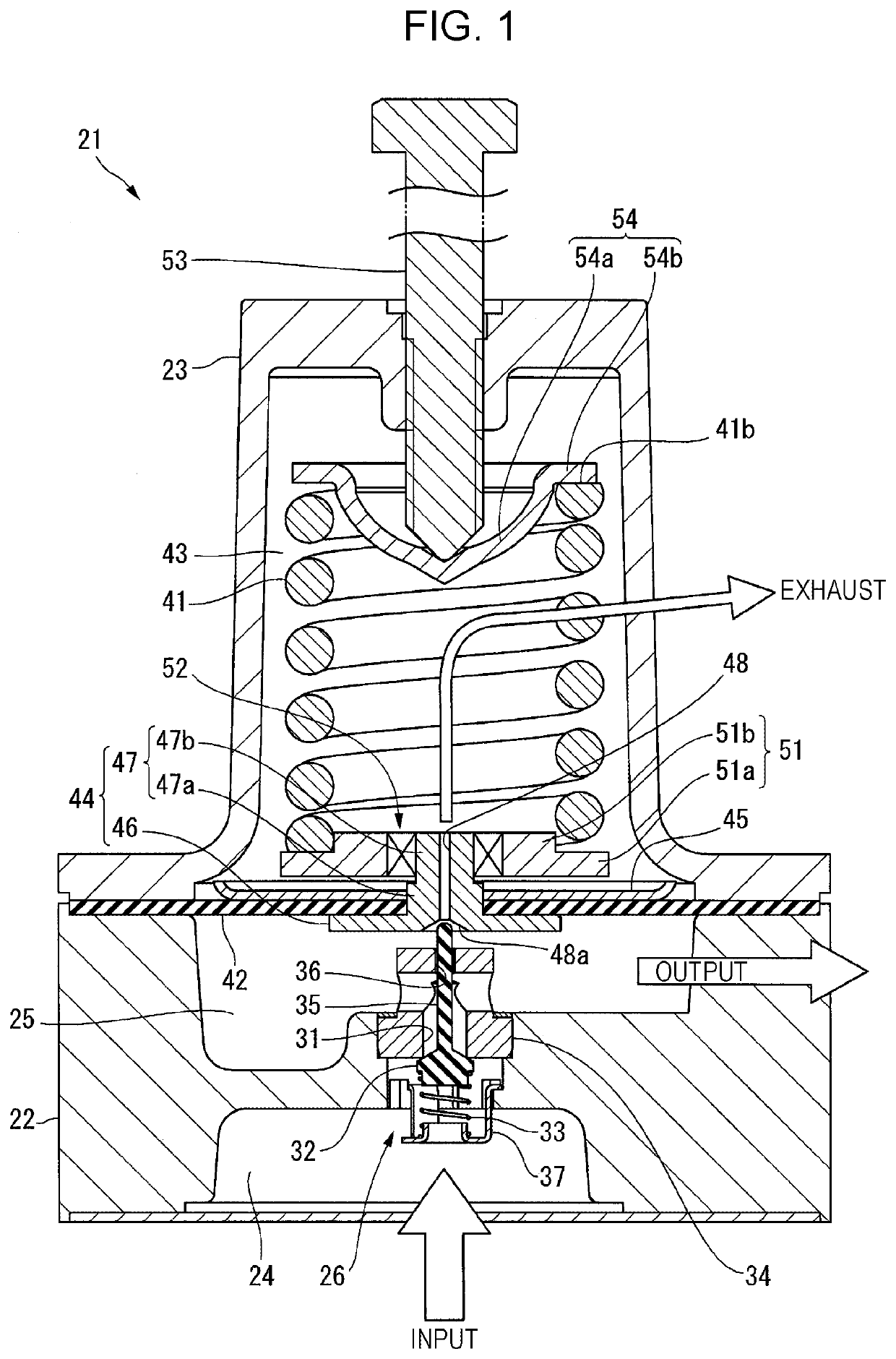 Air pressure control device and adjustment valve