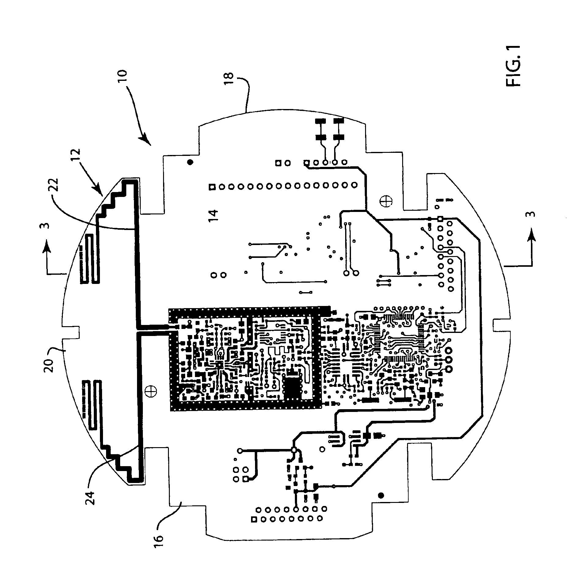 Printed circuit board dipole antenna structure with impedance matching trace
