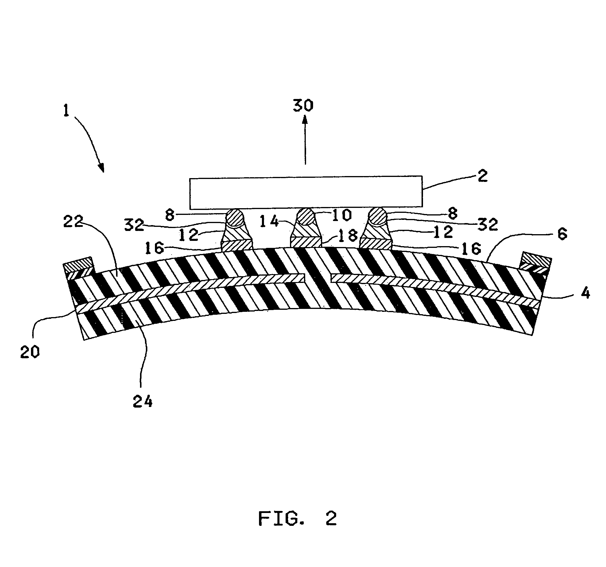 Electronic package having a thermal stretching layer