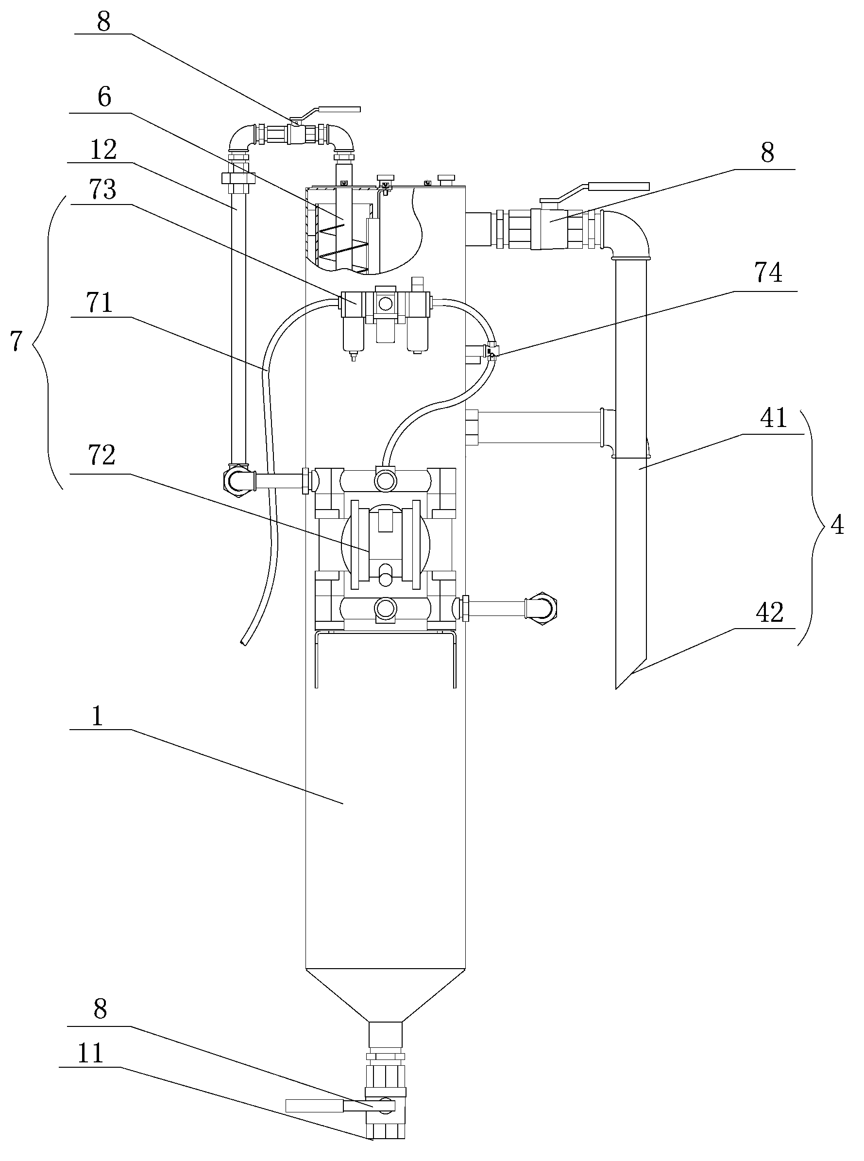 Oil-water separator for heat treatment production line