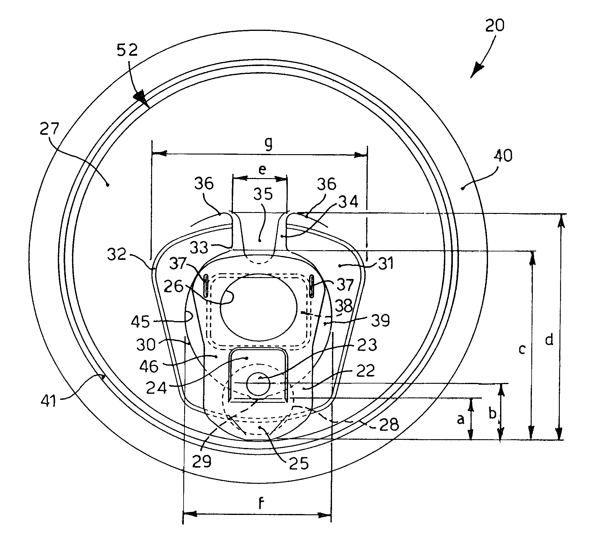 Lid for containers of substances and container of substances thus equipped