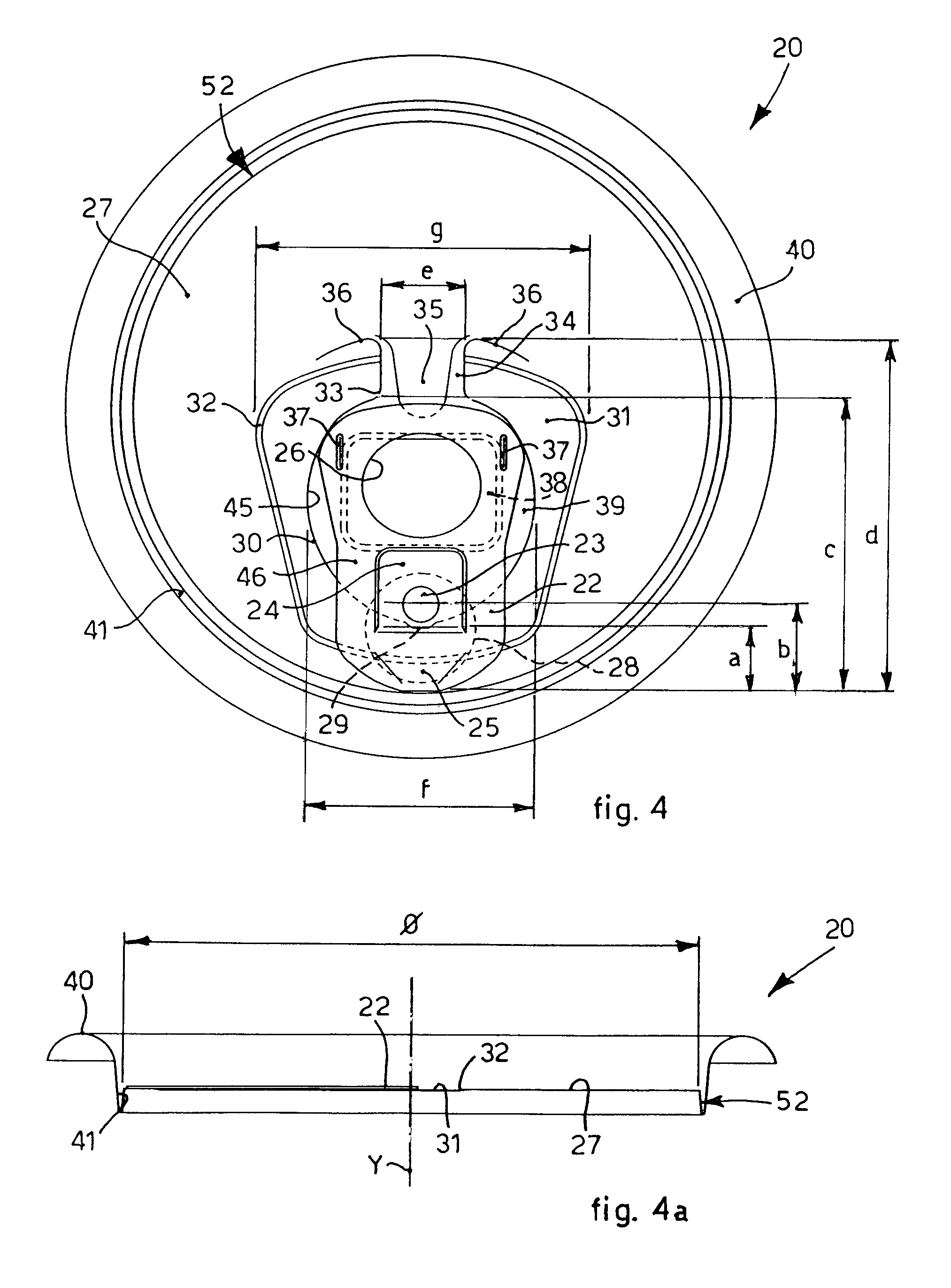 Lid for containers of substances and container of substances thus equipped