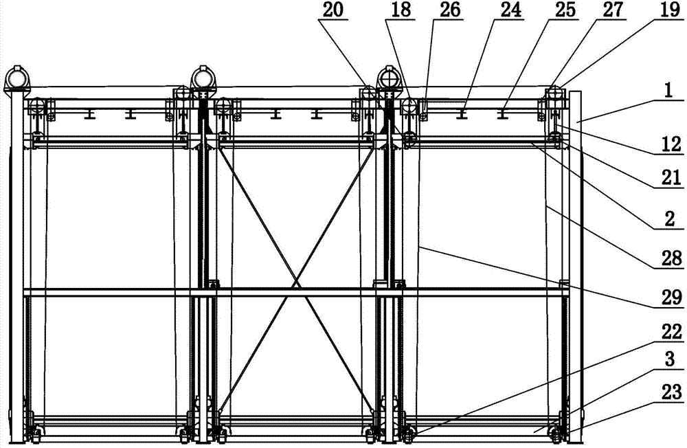 Lifting drive system of parking device and two-forward one-negative lift-sliding parking device