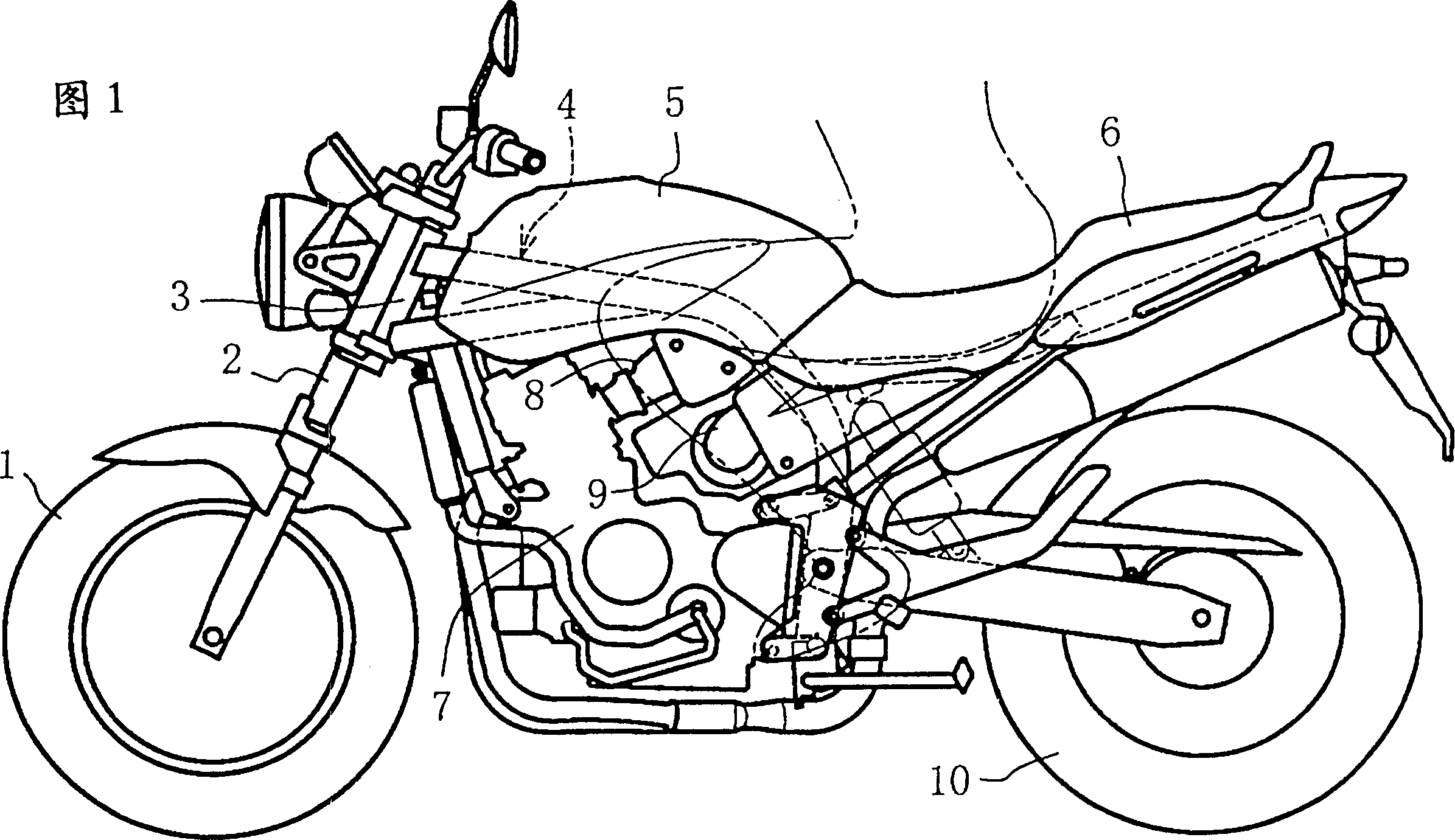 Mounting structure of fuel box for motor bicycle