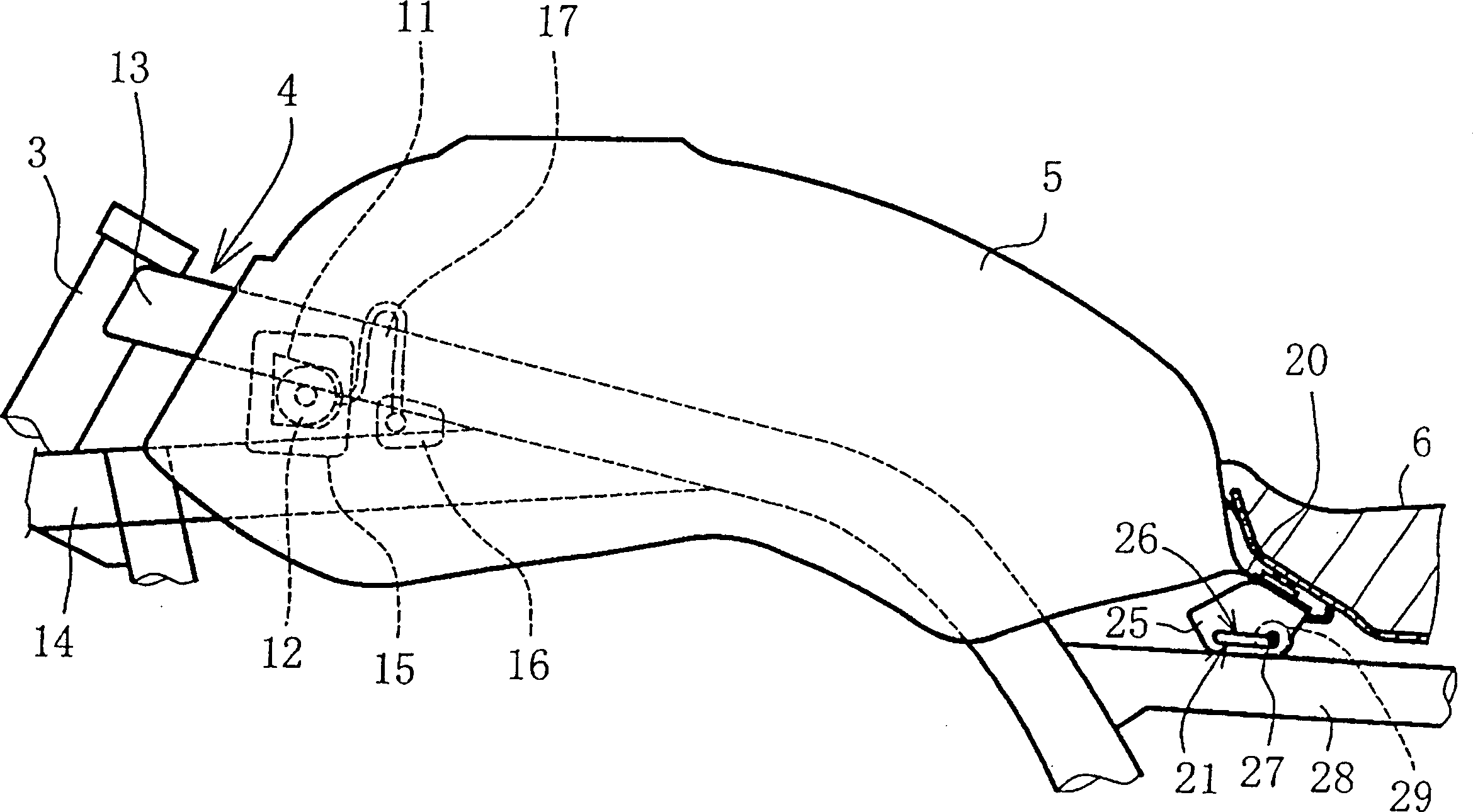 Mounting structure of fuel box for motor bicycle