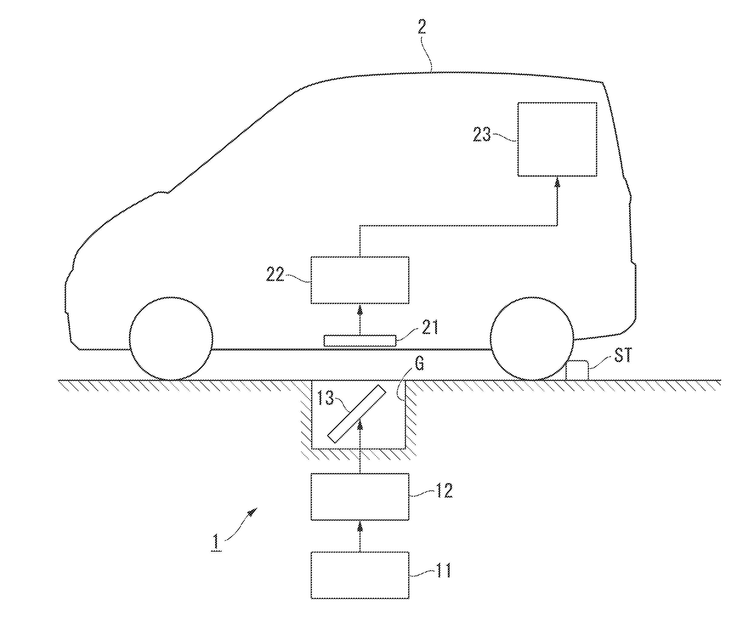 Wireless power transmission device and vehicle