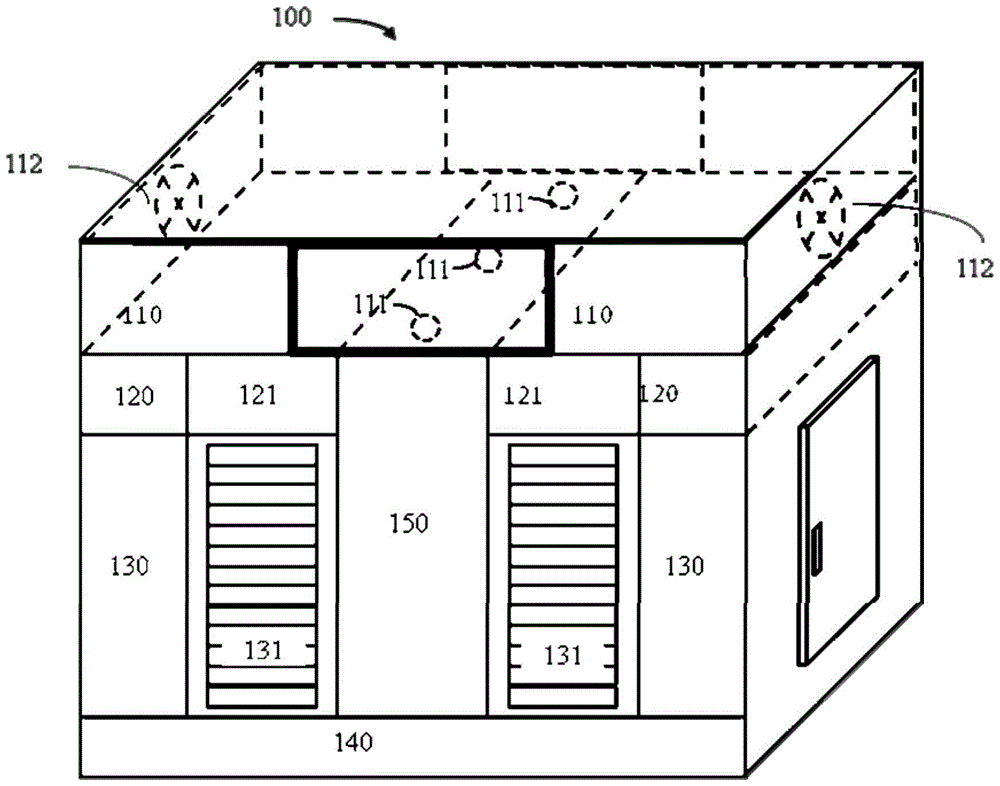 A combined data center and heat dissipation method thereof