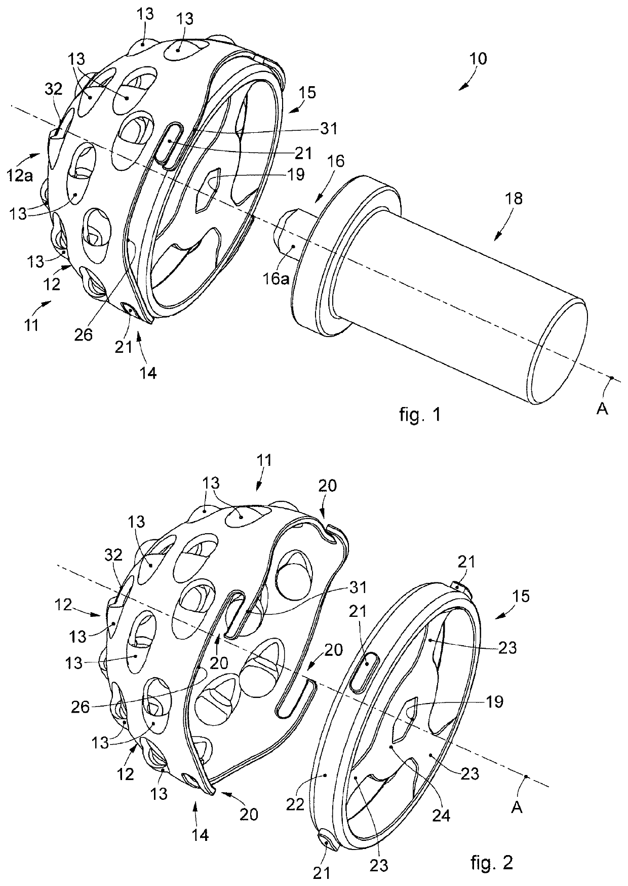 Milling Head for a Milling Tool for Prosthetic Surgery Operations and Corresponding Milling Tool