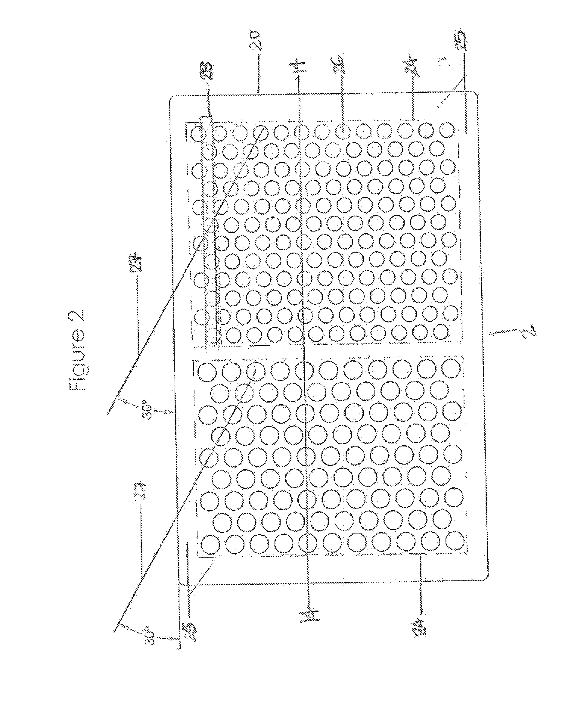 Mould mat for producing bone cement pellets