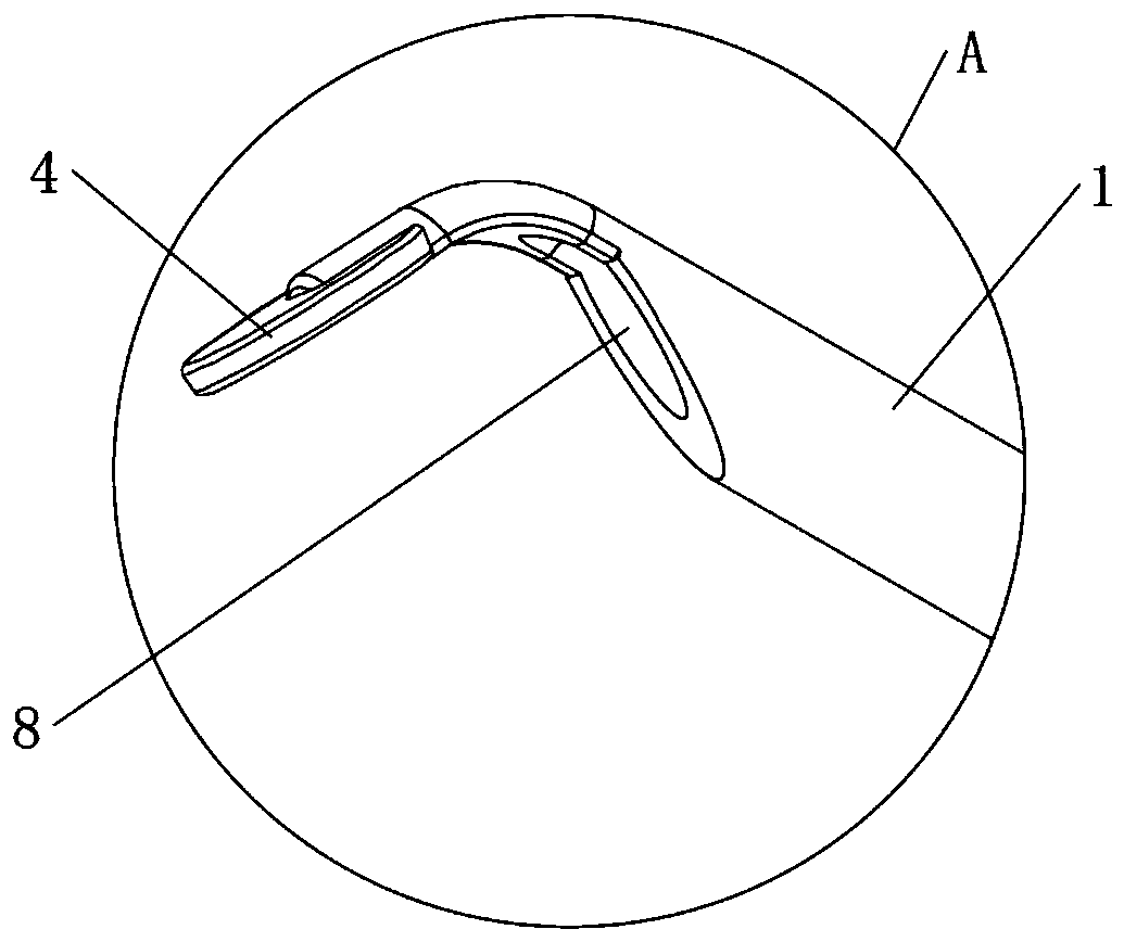Multi-angle diversion straw type curette for otolaryngology