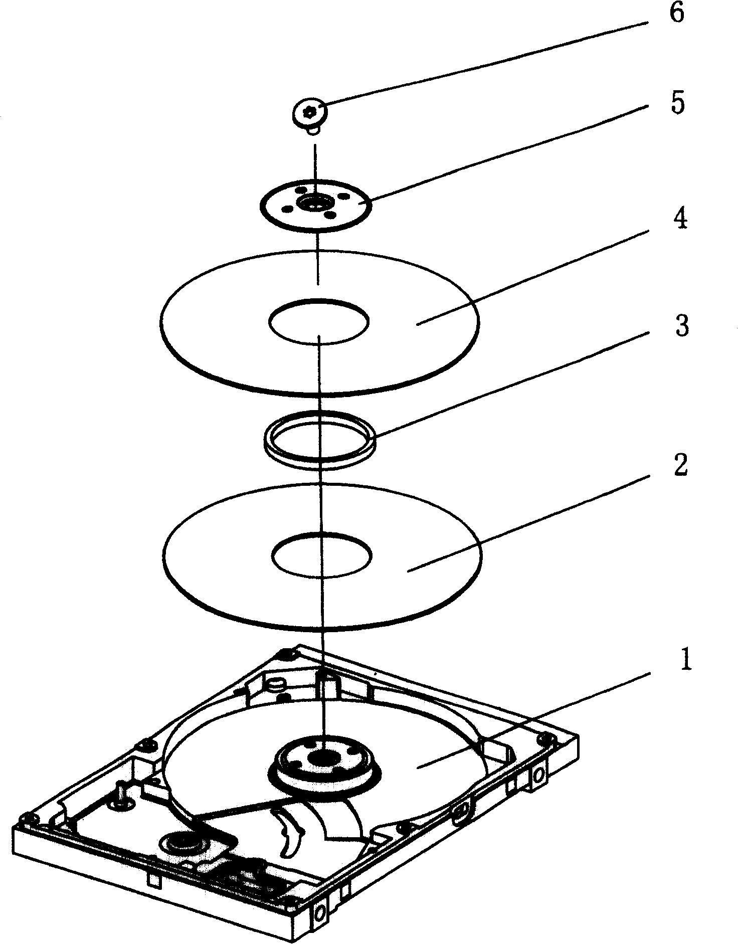 Hard disk and press block positioning structure thereof