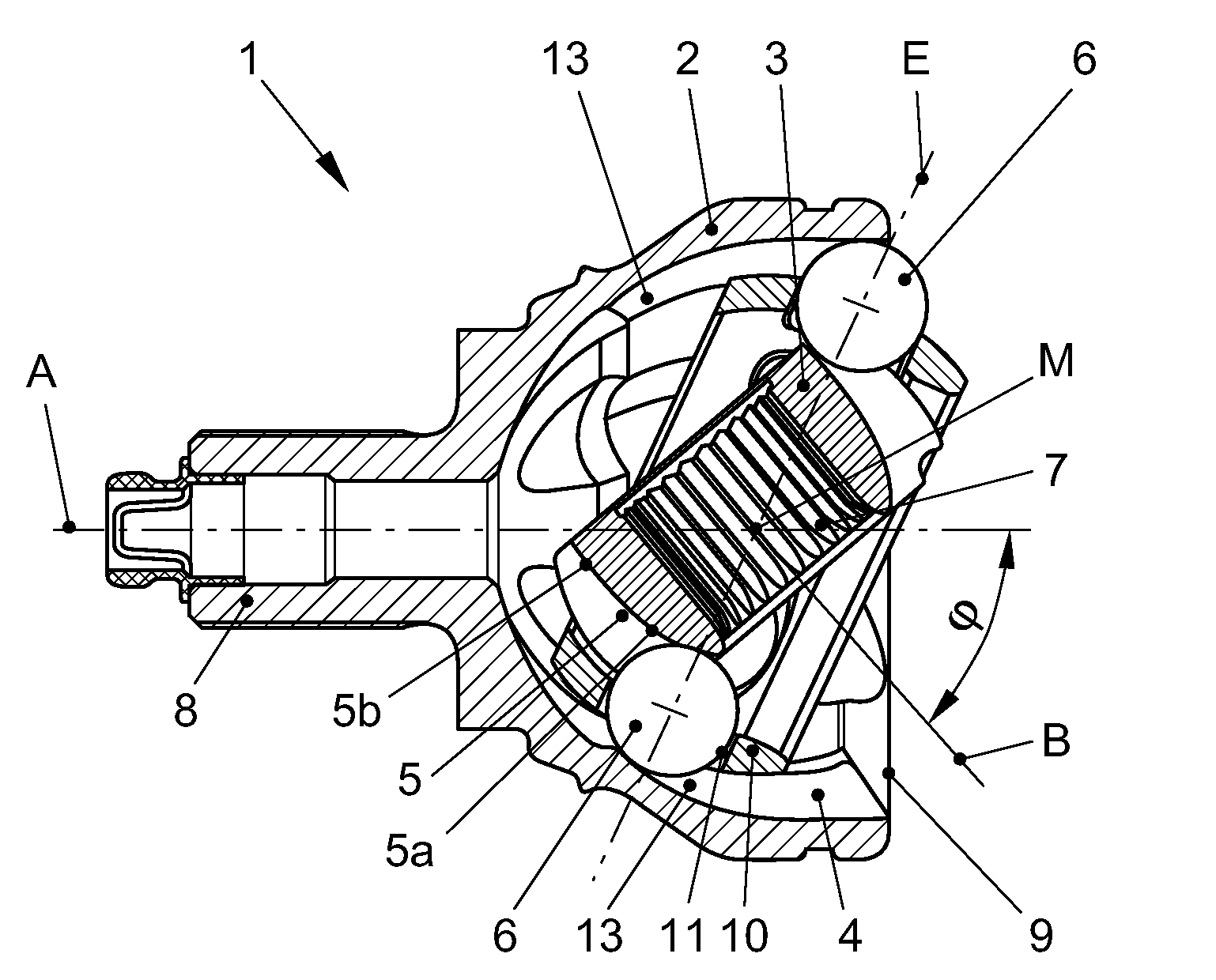 Constant-velocity fixed joint