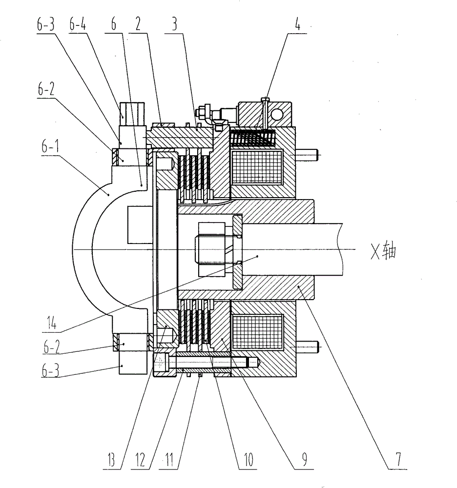 Manual-release electromagnetic brake of cam crankshaft