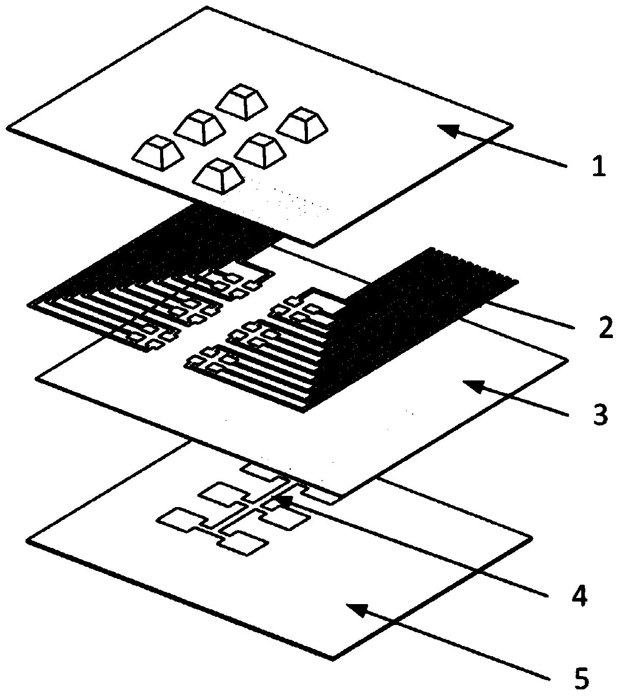 Piezoelectric flexible three-dimensional tactile sensing array and preparation method thereof