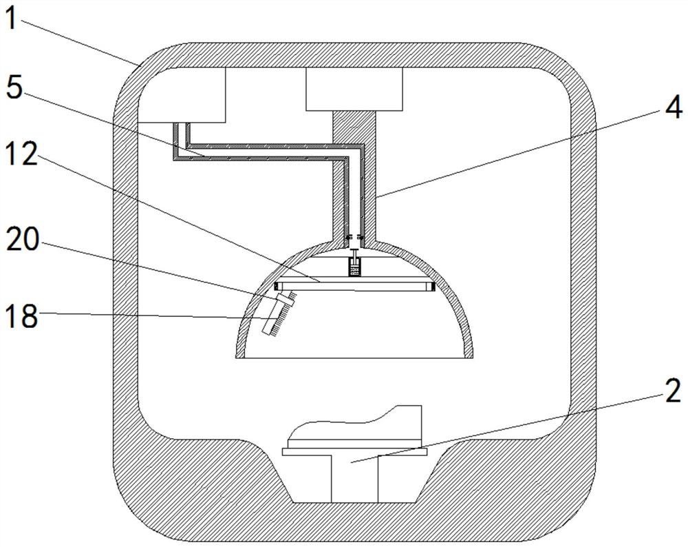 Automatic glue removing equipment suitable for shoes of different sizes