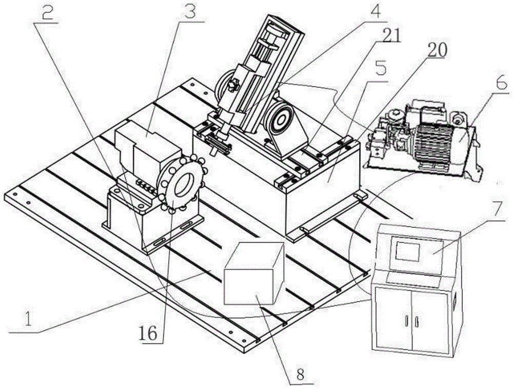 A reliability testing system for a servo tool holder and a testing method using the system