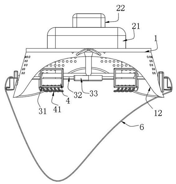 Portable punching device aiming at large particle infringement