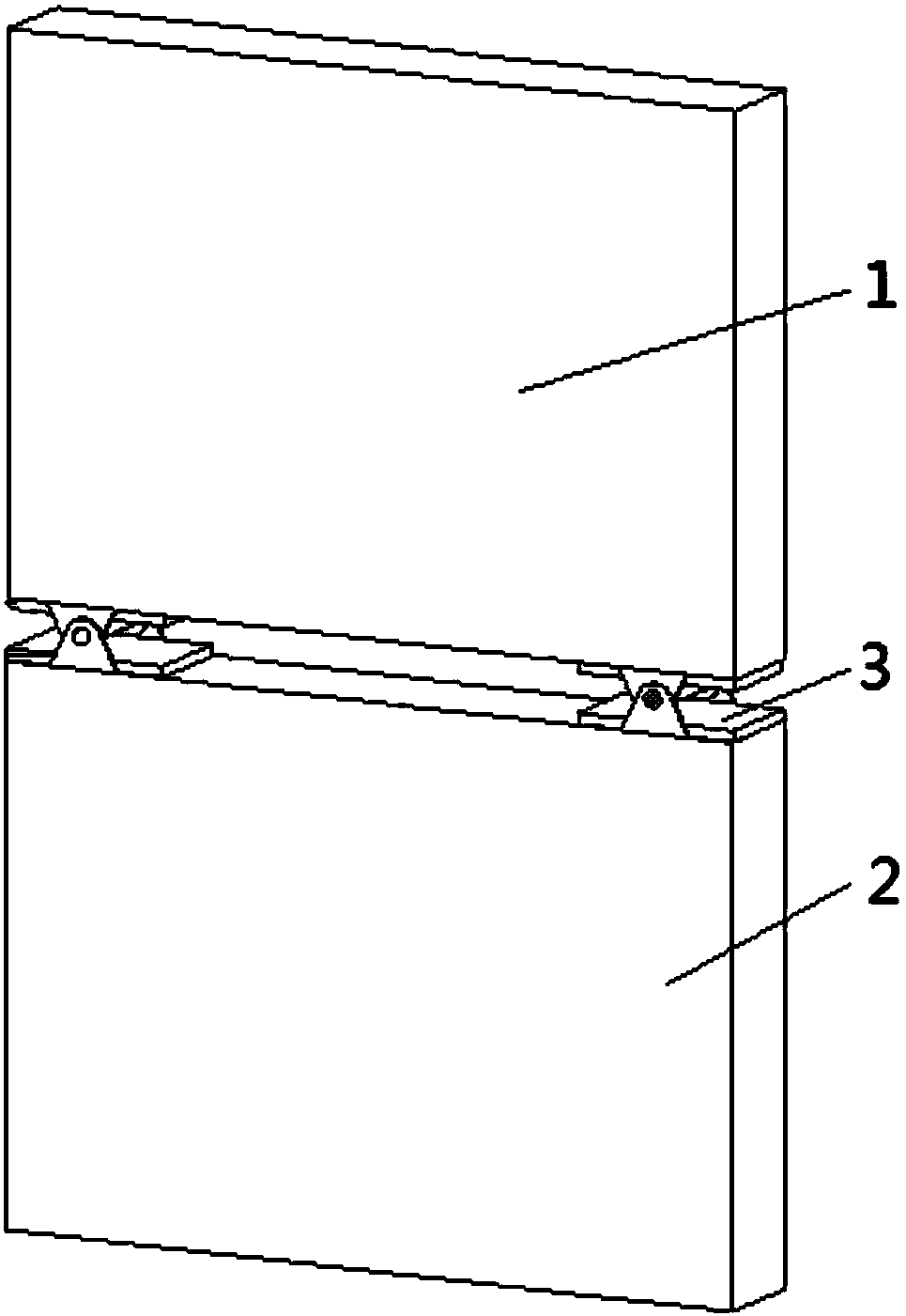 Vertical multi-hinge connection structure between assembled shear walls and construction method