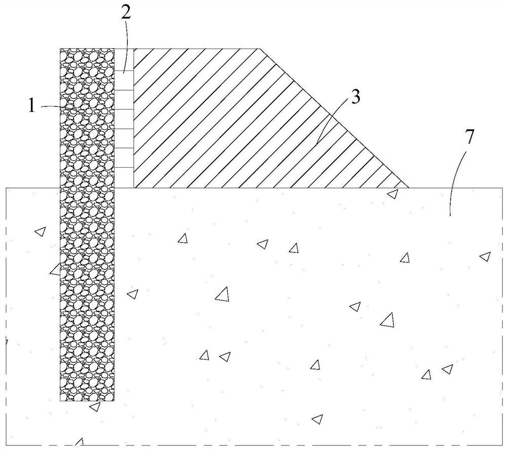 A design method for pile-sheet wall structure of friction-stressed embankment