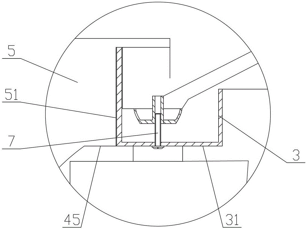 A built-in range hood oil tank installation structure assembly