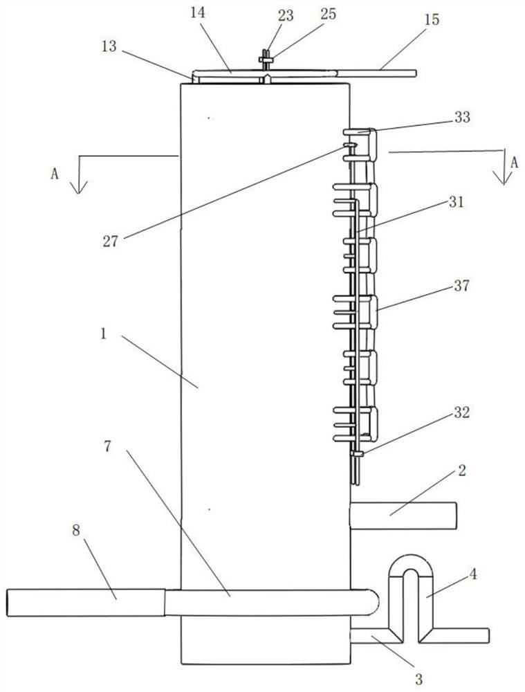 Industrial waste gas composite dust removal integrated device